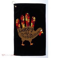 Thanksgiving Turkey Hand Golf Towel thumb 0