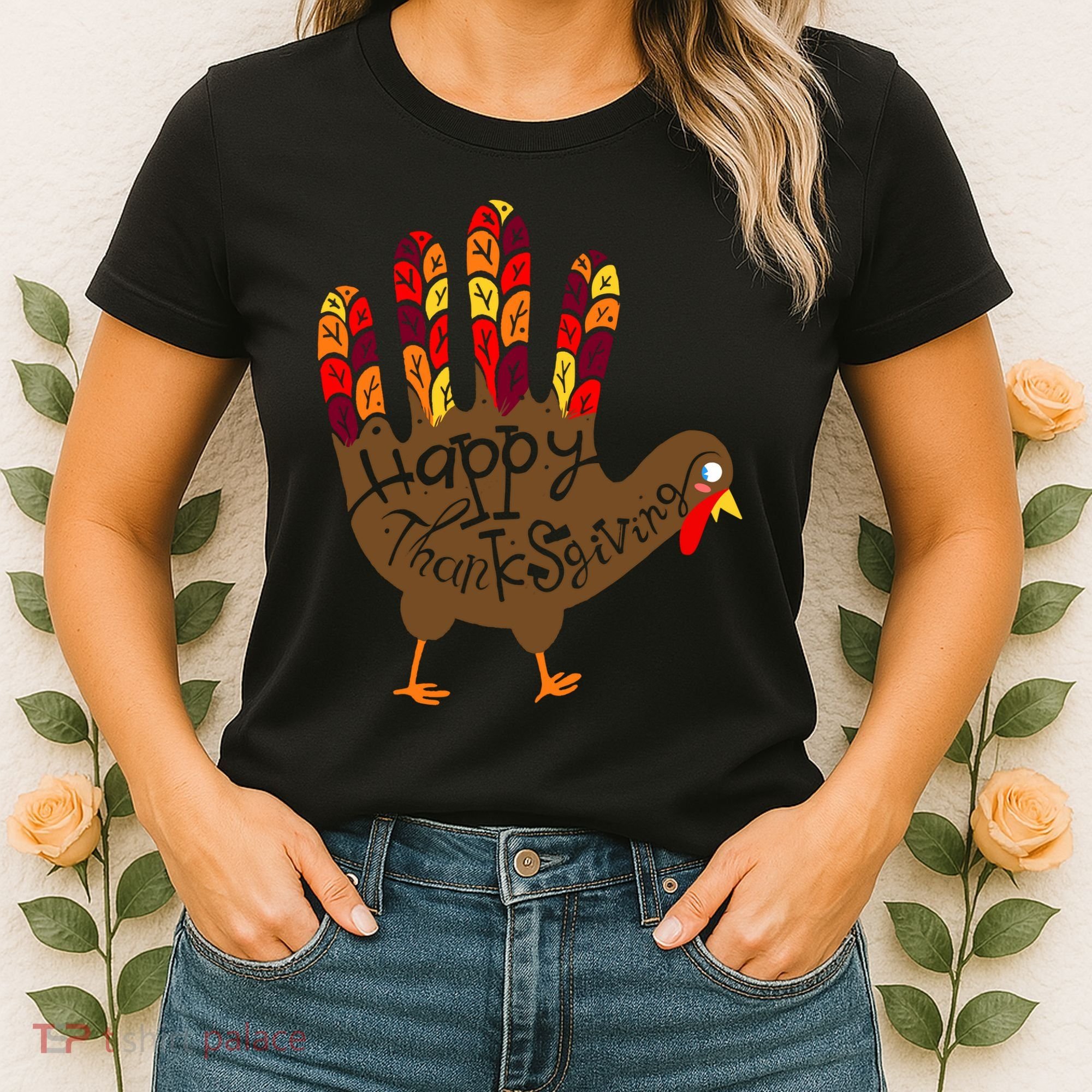 Thanksgiving Turkey Hand Women's T-Shirt