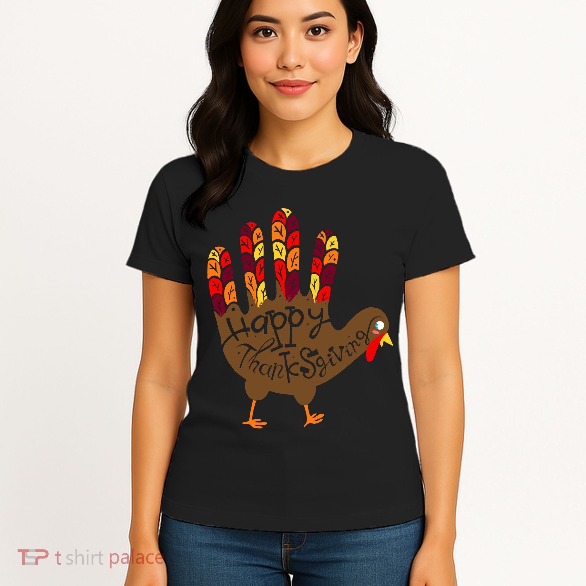 Thanksgiving Turkey Hand Women's T-Shirt