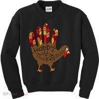 Thanksgiving Turkey Hand Kids Sweatshirt thumb 0