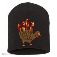 Thanksgiving Turkey Hand Short Acrylic Beanie thumb 0