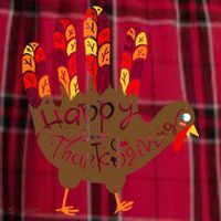 Thanksgiving Turkey Hand Men's Flannel Plaid Pajama Pants thumb 2