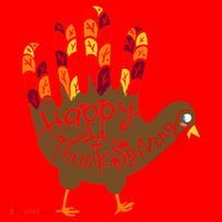 Thanksgiving Turkey Hand Santa Hat thumb 1
