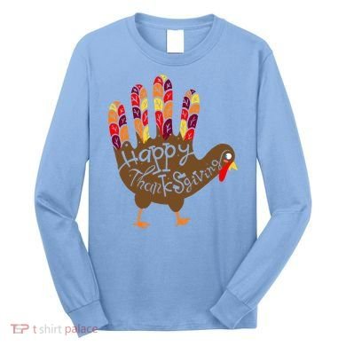 Thanksgiving Turkey Hand Long Sleeve Shirt