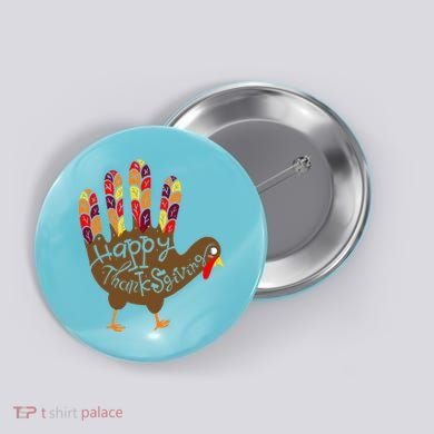 Thanksgiving Turkey Hand Button