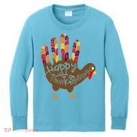 Thanksgiving Turkey Hand Kids Long Sleeve Shirt thumb 0