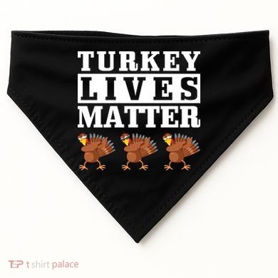 Thanksgiving Turkey Lives Matter USA-Made Doggie Bandana