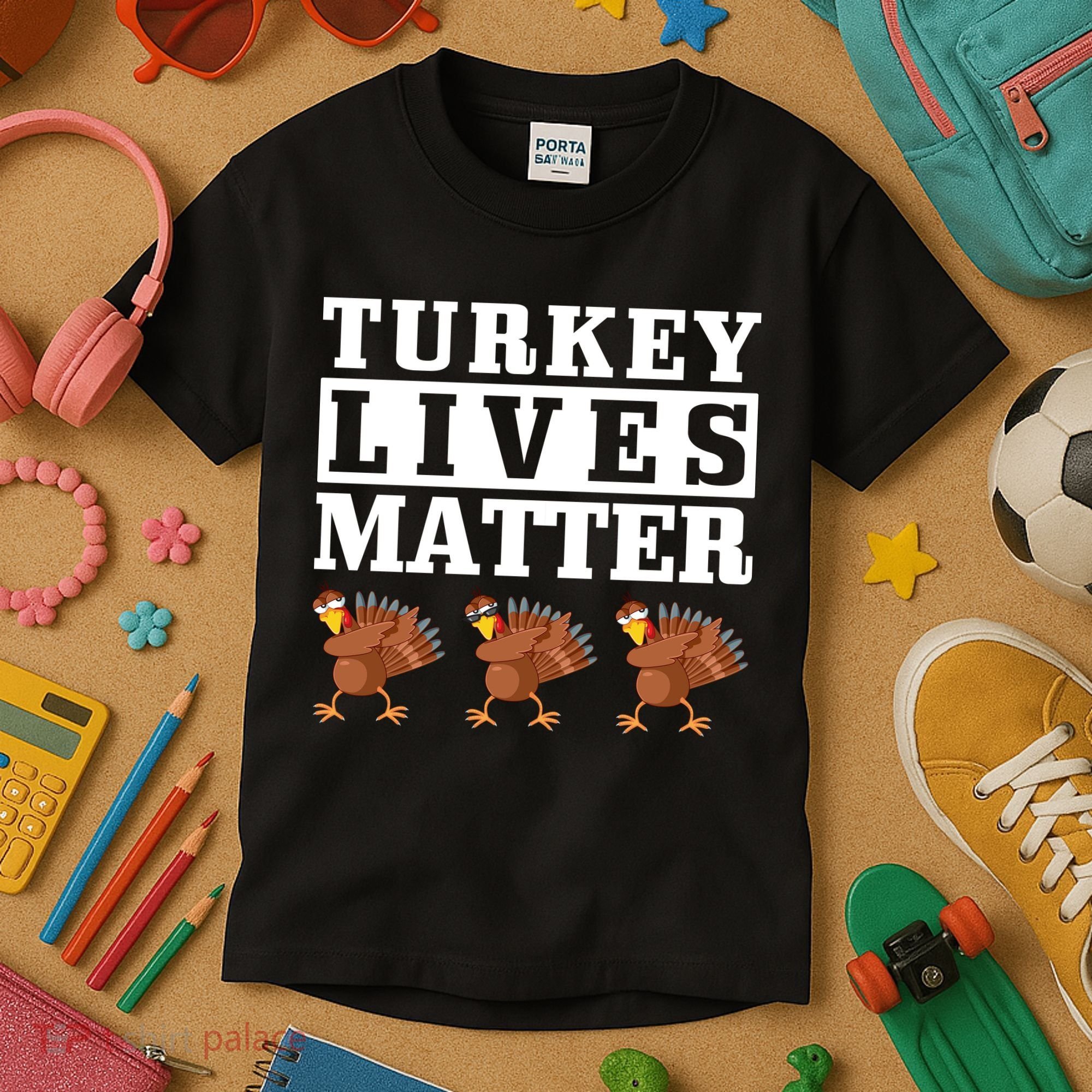 Thanksgiving Turkey Lives Matter Kids T-Shirt