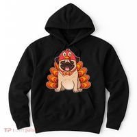 Thanksgiving Turkey Pug Hoodie thumb 0