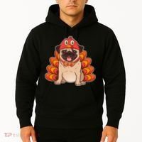 Thanksgiving Turkey Pug Hoodie thumb 2