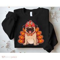 Thanksgiving Turkey Pug Sweatshirt thumb 2