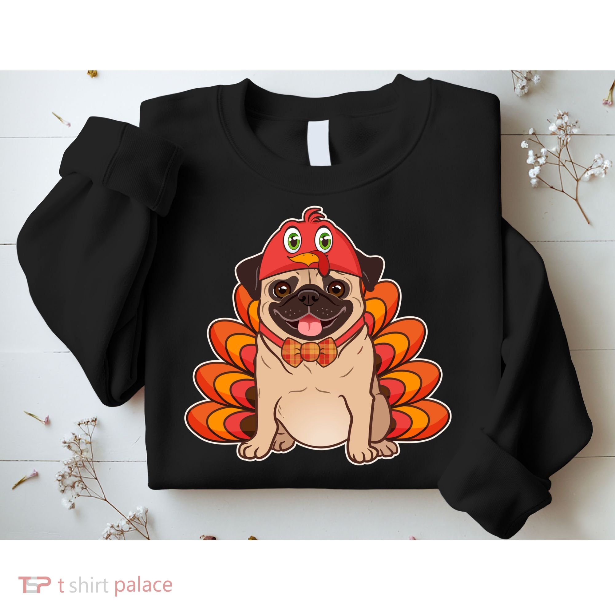 Thanksgiving Turkey Pug Sweatshirt