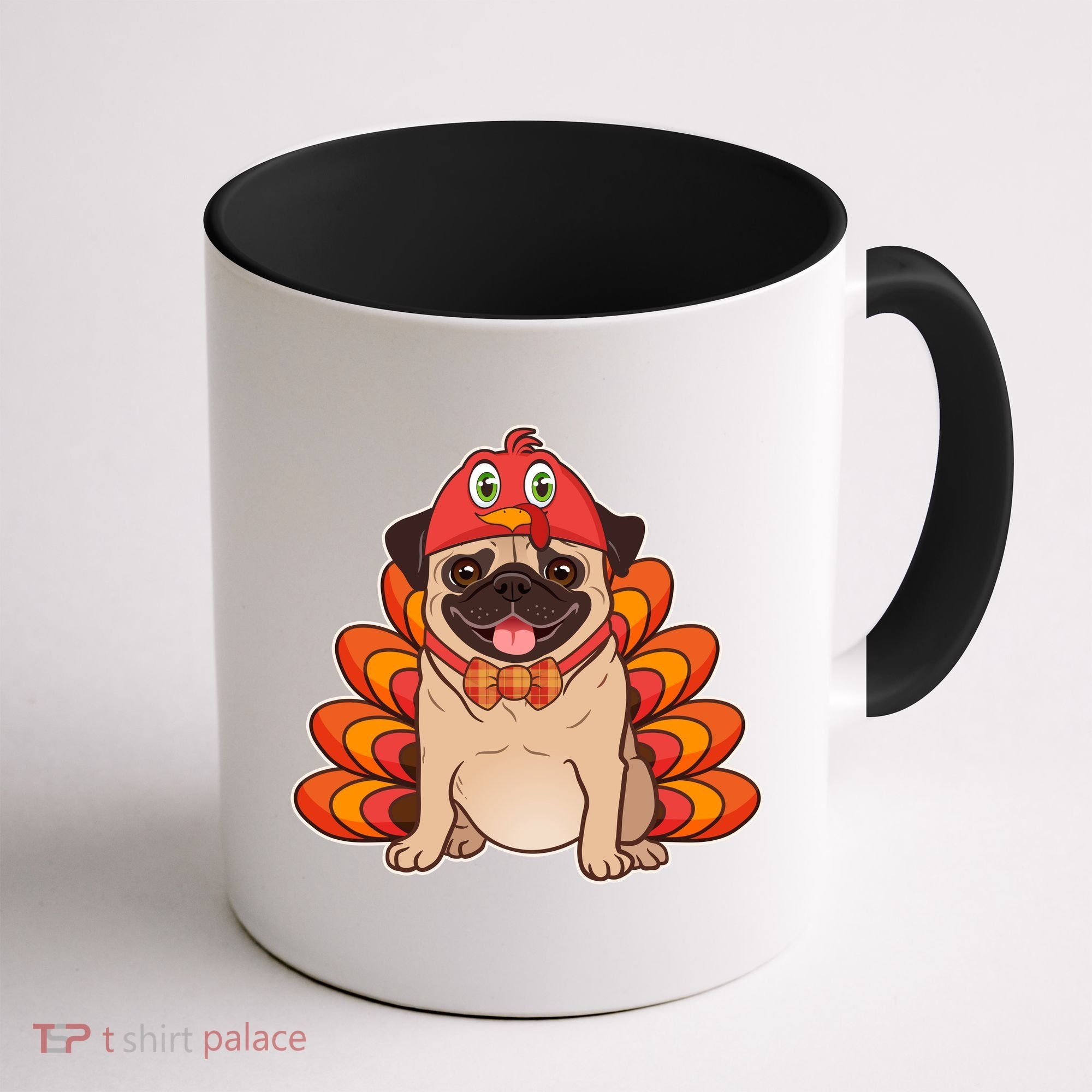Thanksgiving Turkey Pug Coffee Mug
