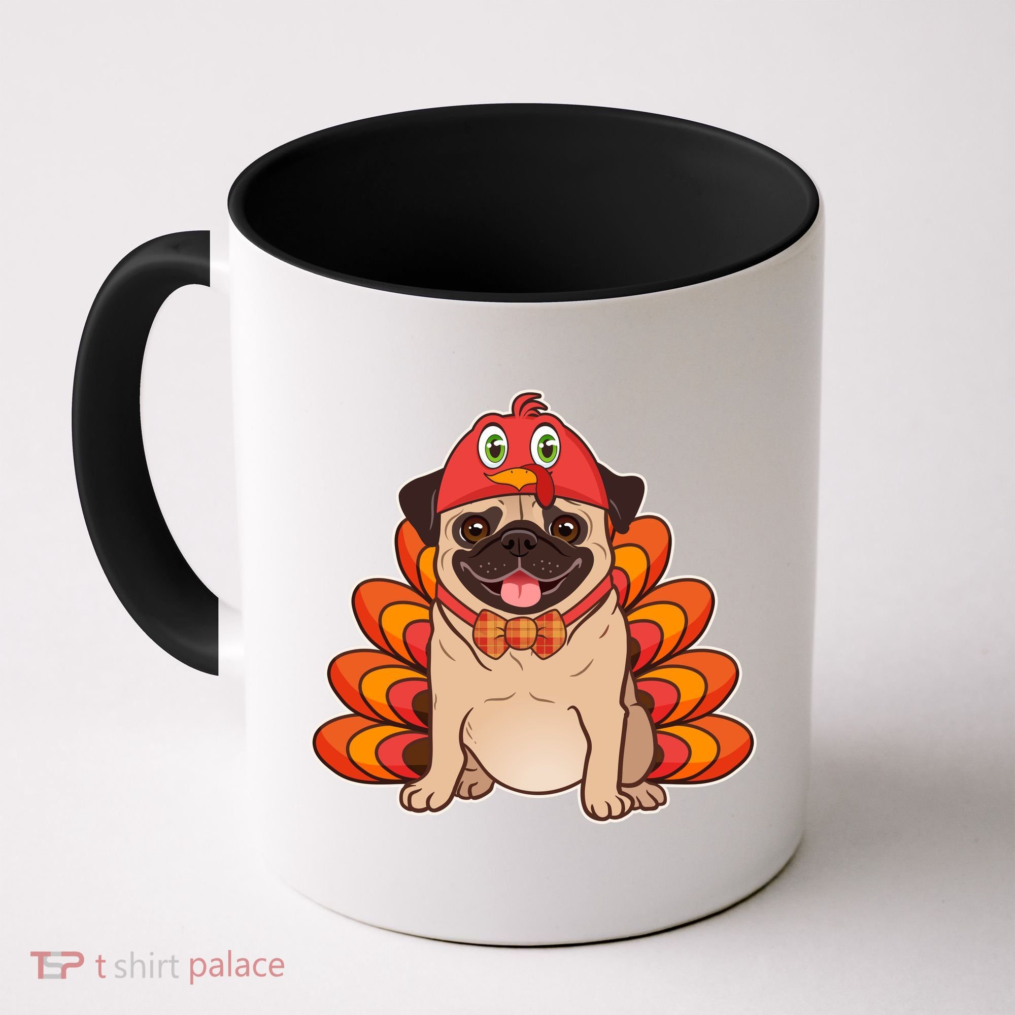 Thanksgiving Turkey Pug Coffee Mug