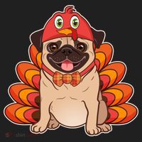 Thanksgiving Turkey Pug Beanie thumb 2