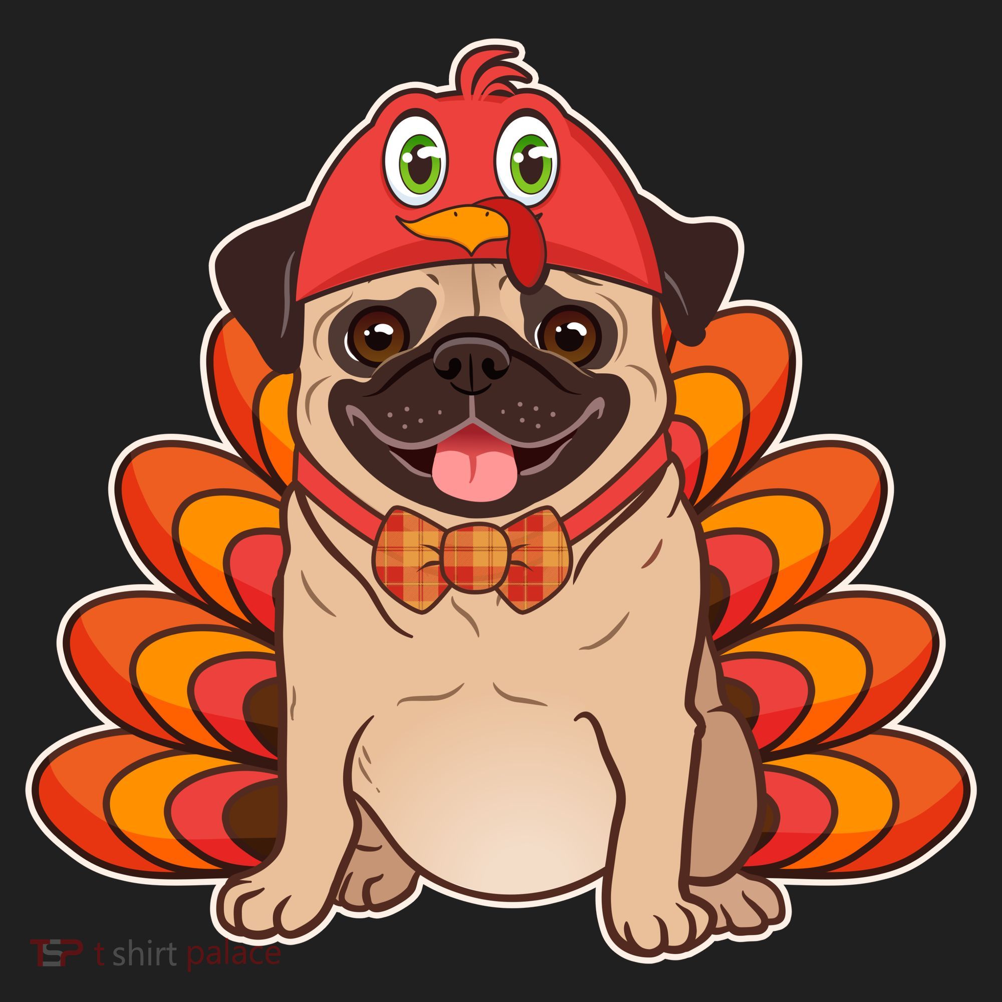 Thanksgiving Turkey Pug Beanie
