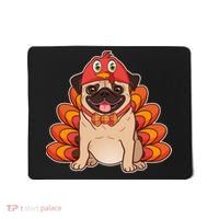 Thanksgiving Turkey Pug Mousepad thumb 0