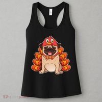Thanksgiving Turkey Pug Women's Tank Top thumb 3