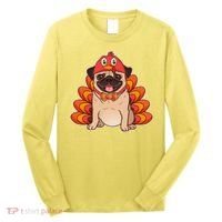 Thanksgiving Turkey Pug Long Sleeve Shirt thumb 0