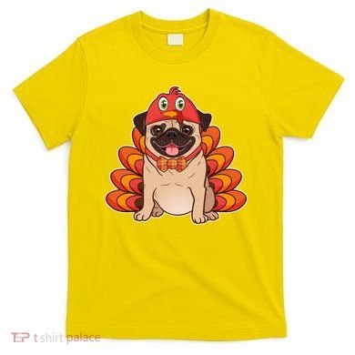 Thanksgiving Turkey Pug T-Shirt