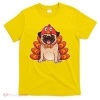 Thanksgiving Turkey Pug T-Shirt thumb 0