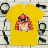 Thanksgiving Turkey Pug T-Shirt thumb 5