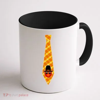 Thanksgiving Turkey Tie Coffee Mug back