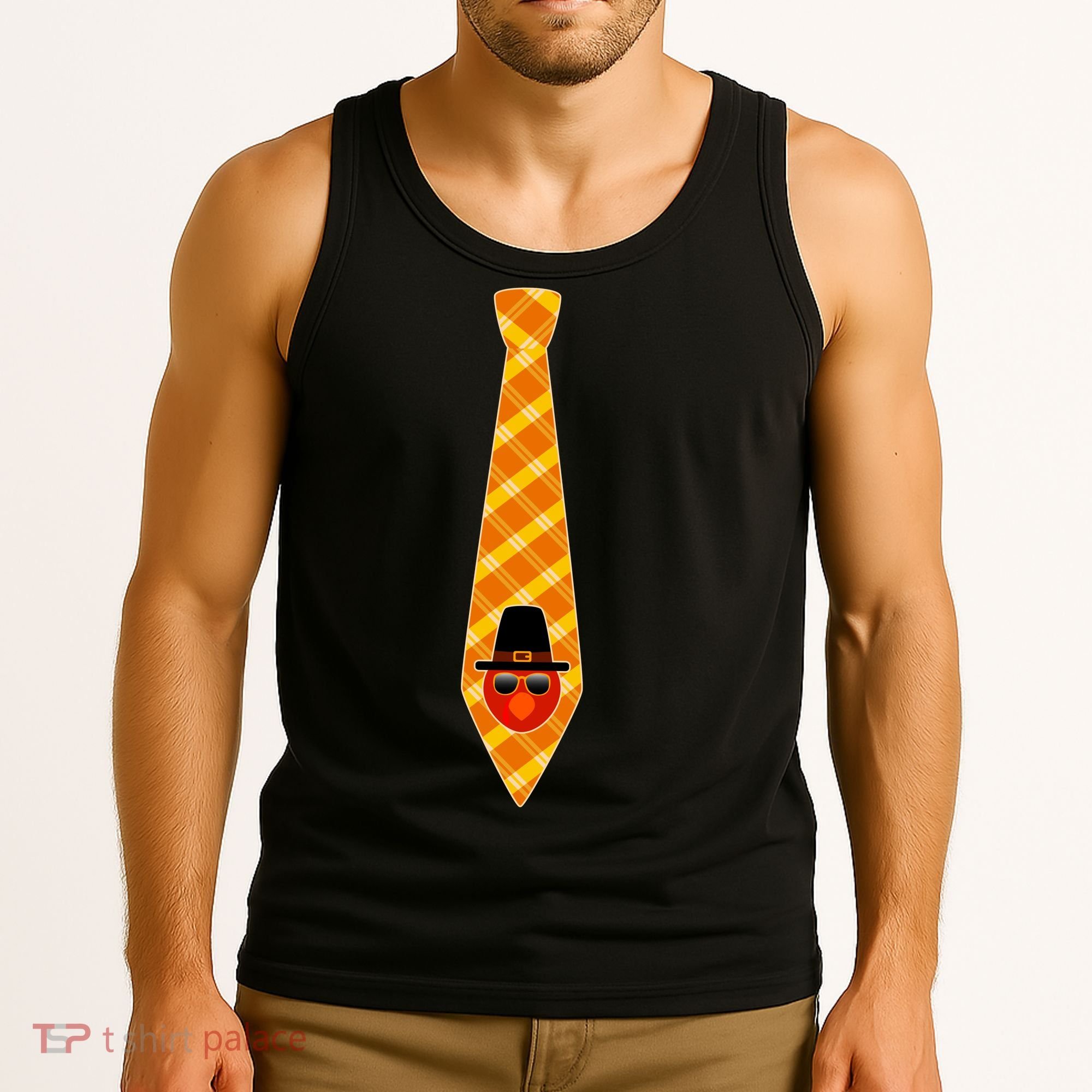 Thanksgiving Turkey Tie Tank Top