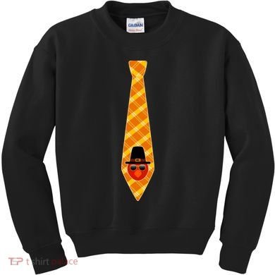 Thanksgiving Turkey Tie Kids Sweatshirt