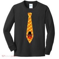 Thanksgiving Turkey Tie Kids Long Sleeve Shirt thumb 0