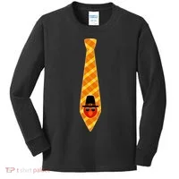 Thanksgiving Turkey Tie Kids Long Sleeve Shirt thumb 0