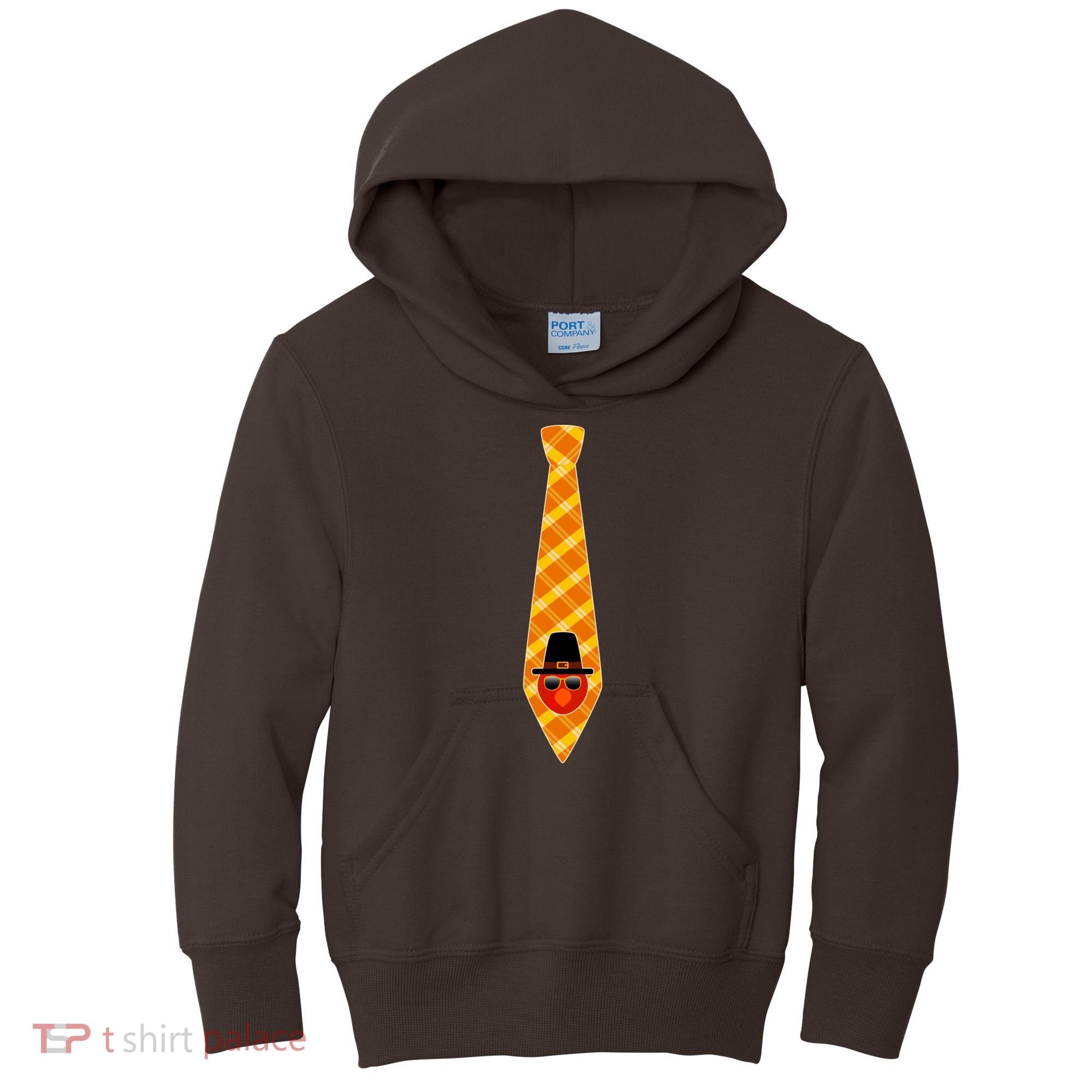 Thanksgiving Turkey Tie Kids Hoodie