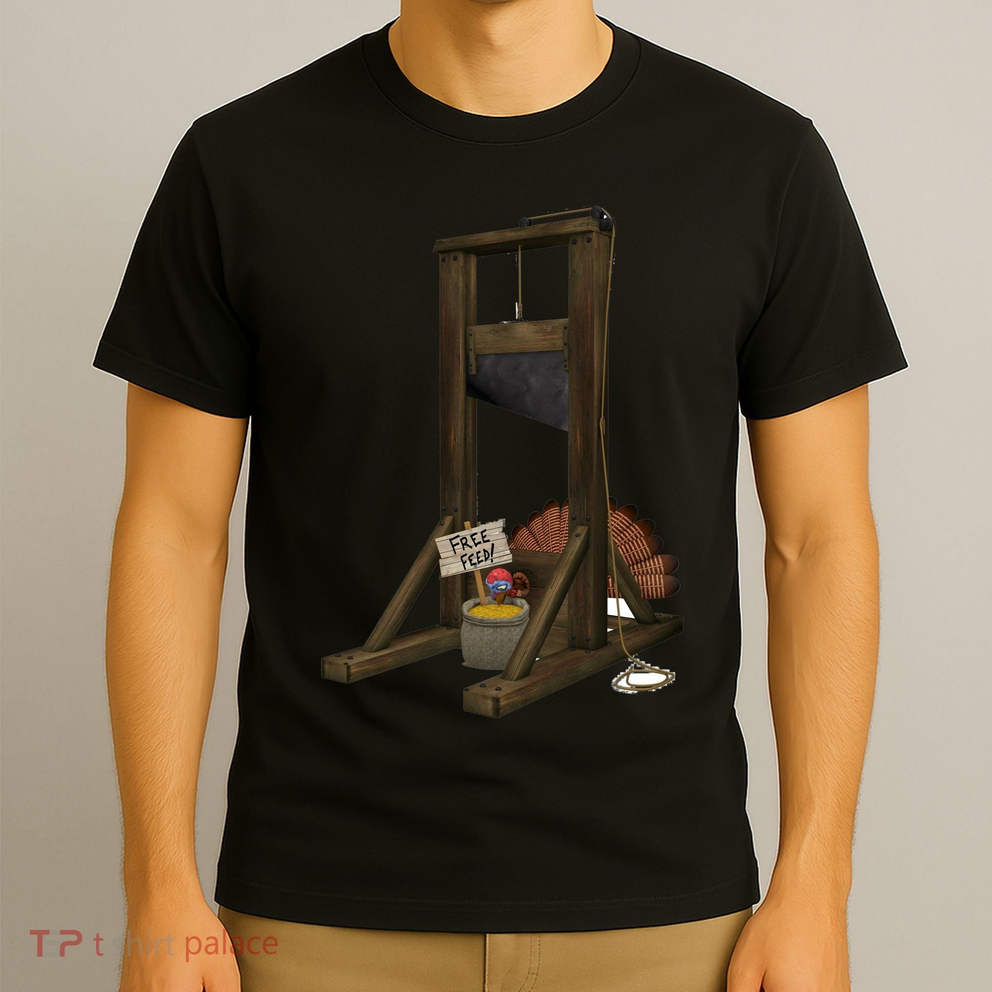 Thanksgiving Turkey Tricked Free Feed Funny T-Shirt