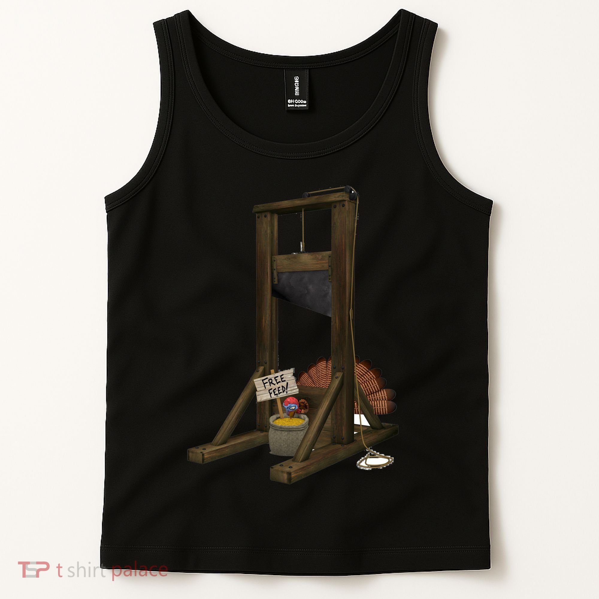 Thanksgiving Turkey Tricked Free Feed Funny Tank Top