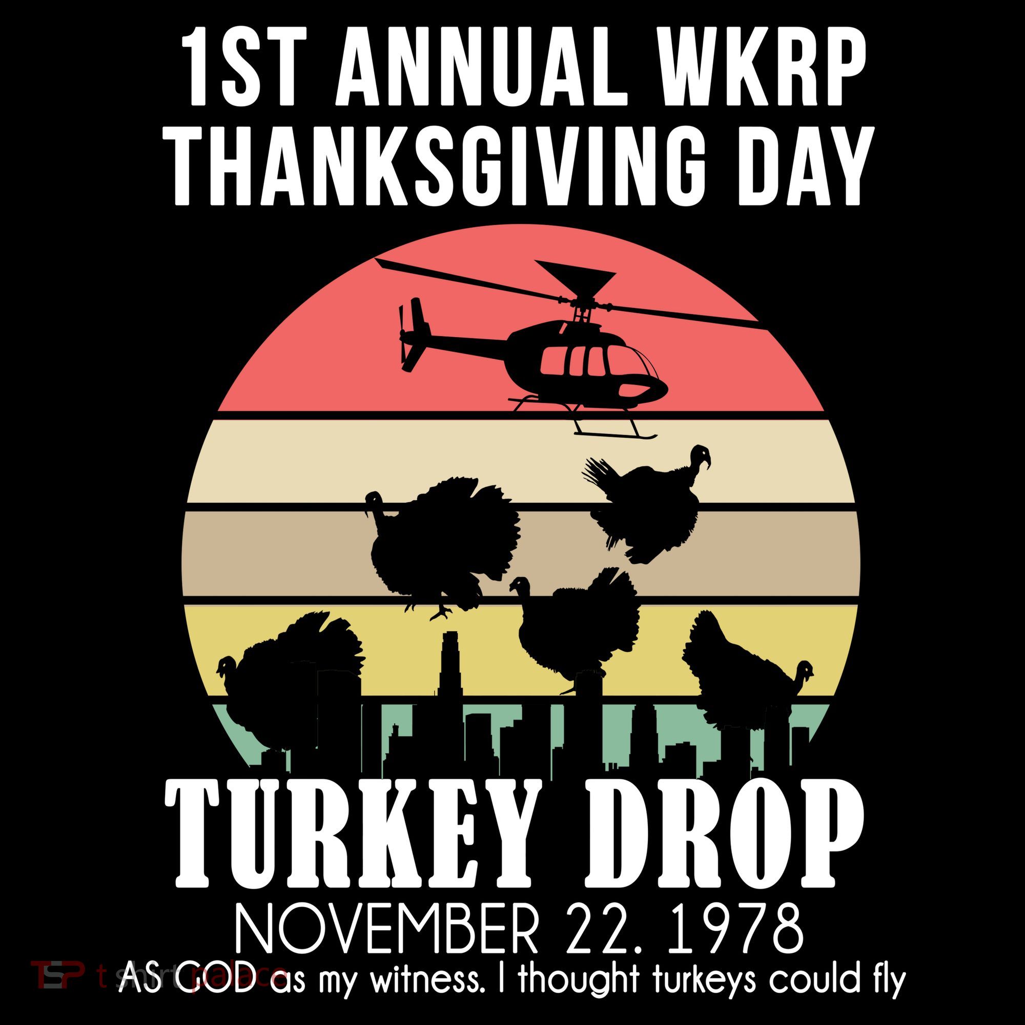 Thanksgiving WKRP Turkey's Drop Apron