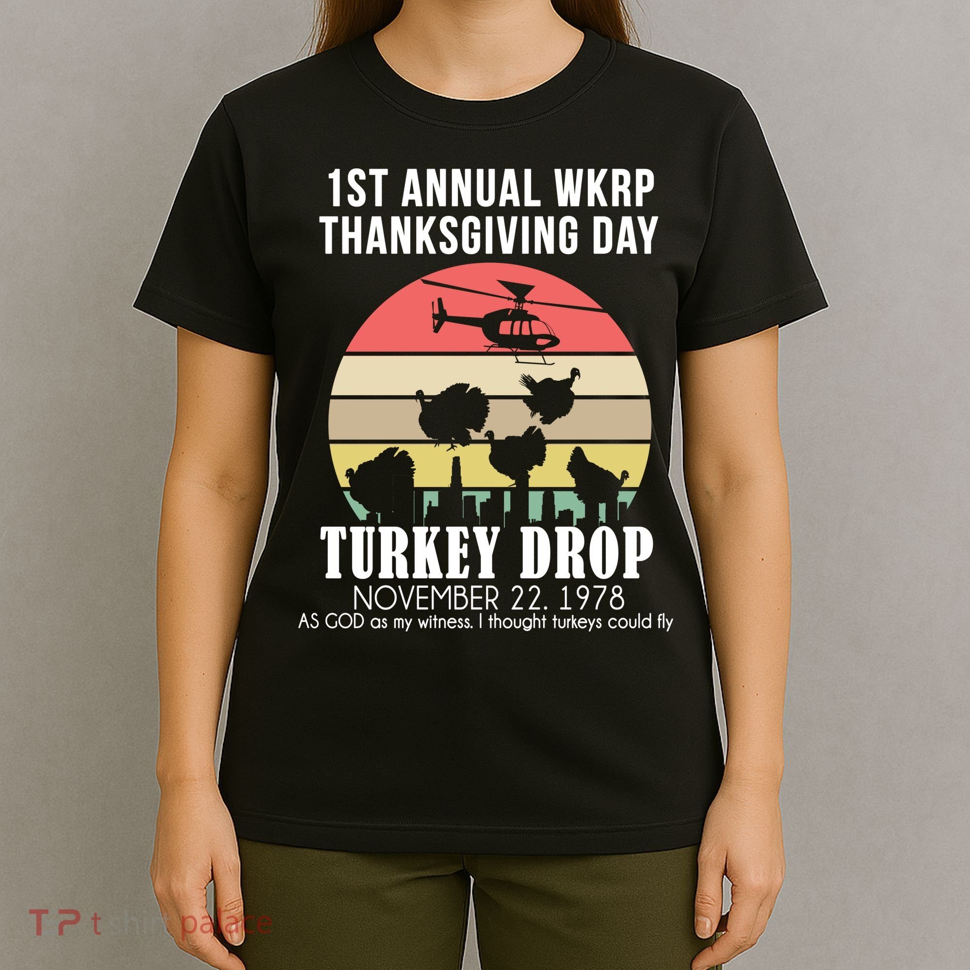 Thanksgiving WKRP Turkey's Drop T-Shirt