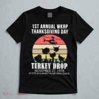 Thanksgiving WKRP Turkey's Drop T-Shirt thumb 5
