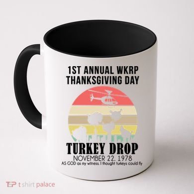 Thanksgiving WKRP Turkey's Drop Coffee Mug