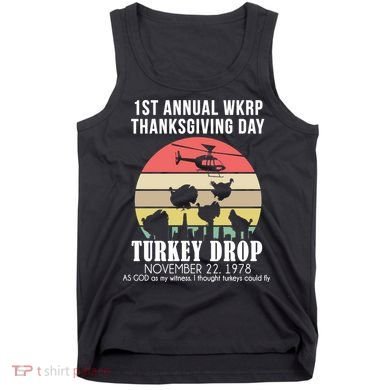 Thanksgiving WKRP Turkey's Drop Tank Top