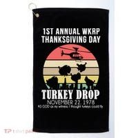 Thanksgiving WKRP Turkey's Drop Golf Towel thumb 0