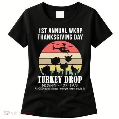 Thanksgiving WKRP Turkey's Drop Women's T-Shirt