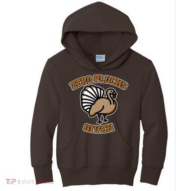 Thanksgiving Zero Plucks Given Turkey Kids Hoodie