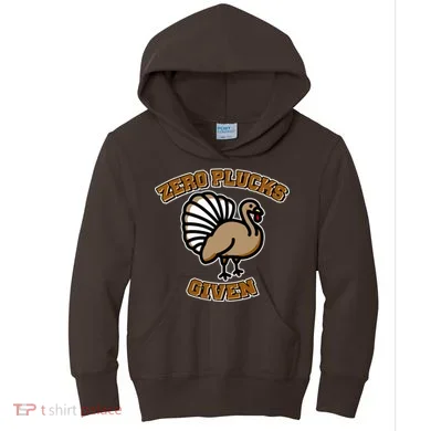 Thanksgiving Zero Plucks Given Turkey Kids Hoodie