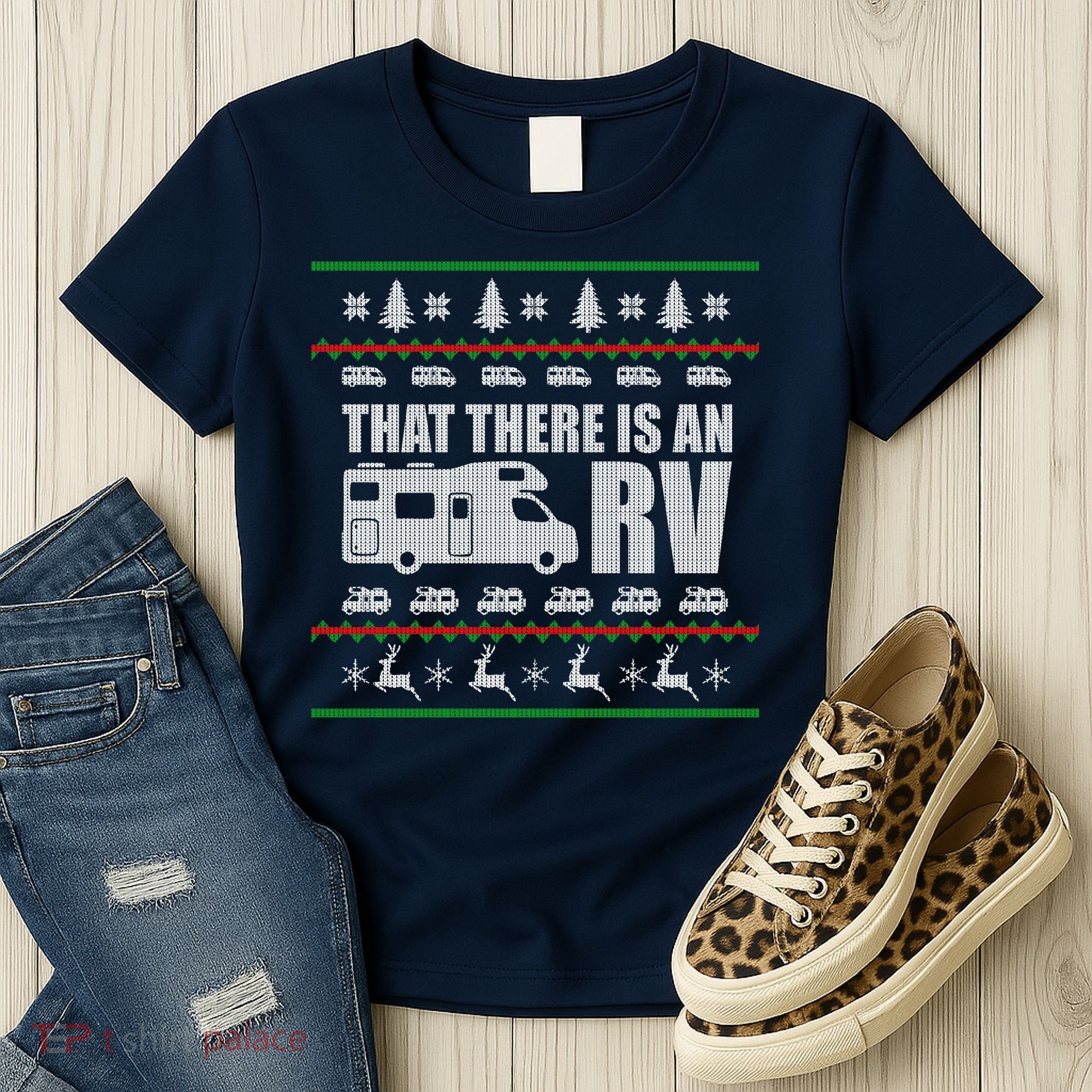That There Is An RV Ugly Christmas Women's T-Shirt