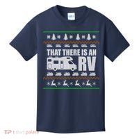 That There Is An RV Ugly Christmas Kids T-Shirt thumb 0