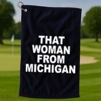 That Woman From Michigan Golf Towel thumb 1
