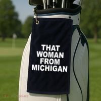 That Woman From Michigan Golf Towel thumb 2