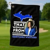 That Woman From Michigan Gretchen Whitmer Golf Towel thumb 1