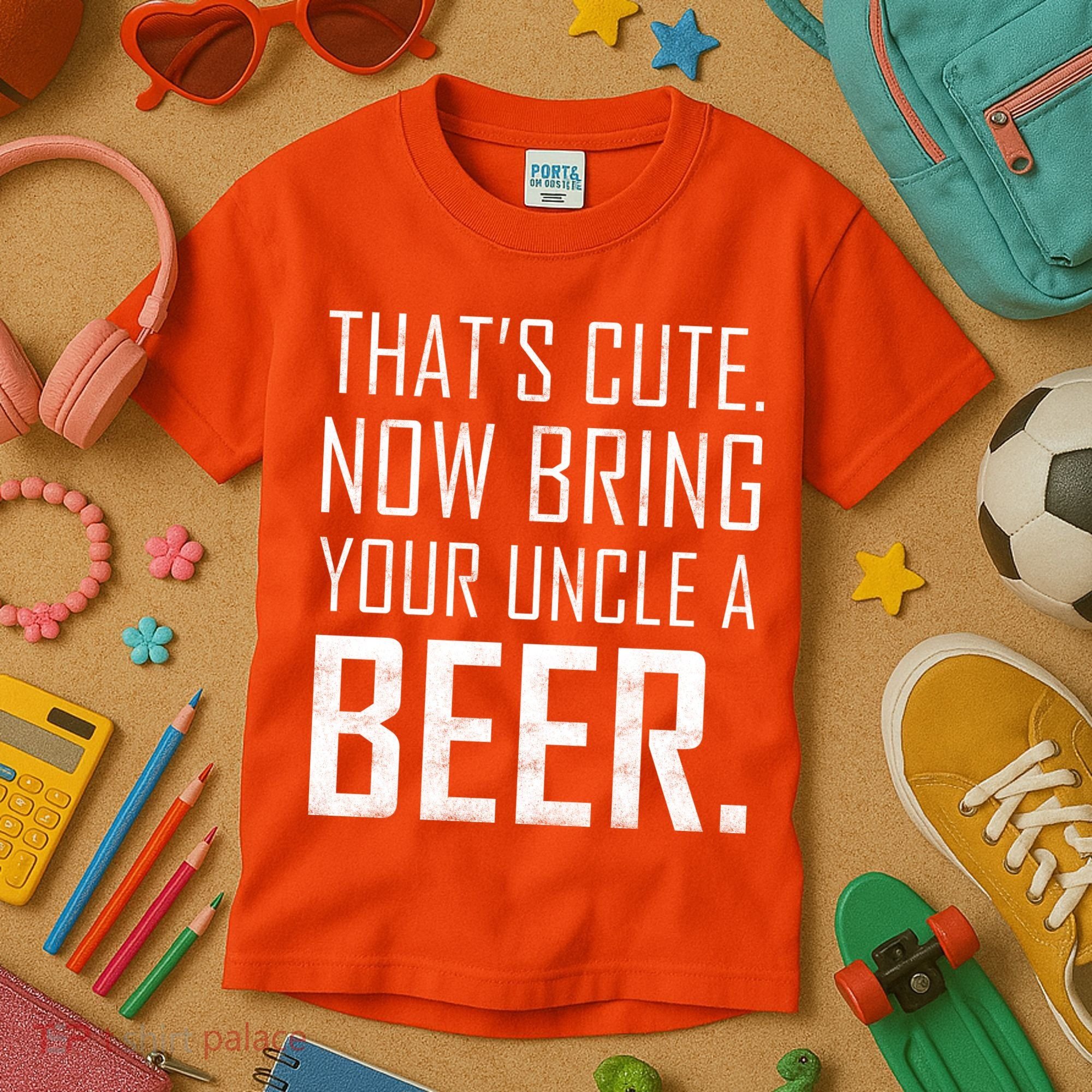 That's Cute Now Bring Your Uncle A Beer Kids T-Shirt