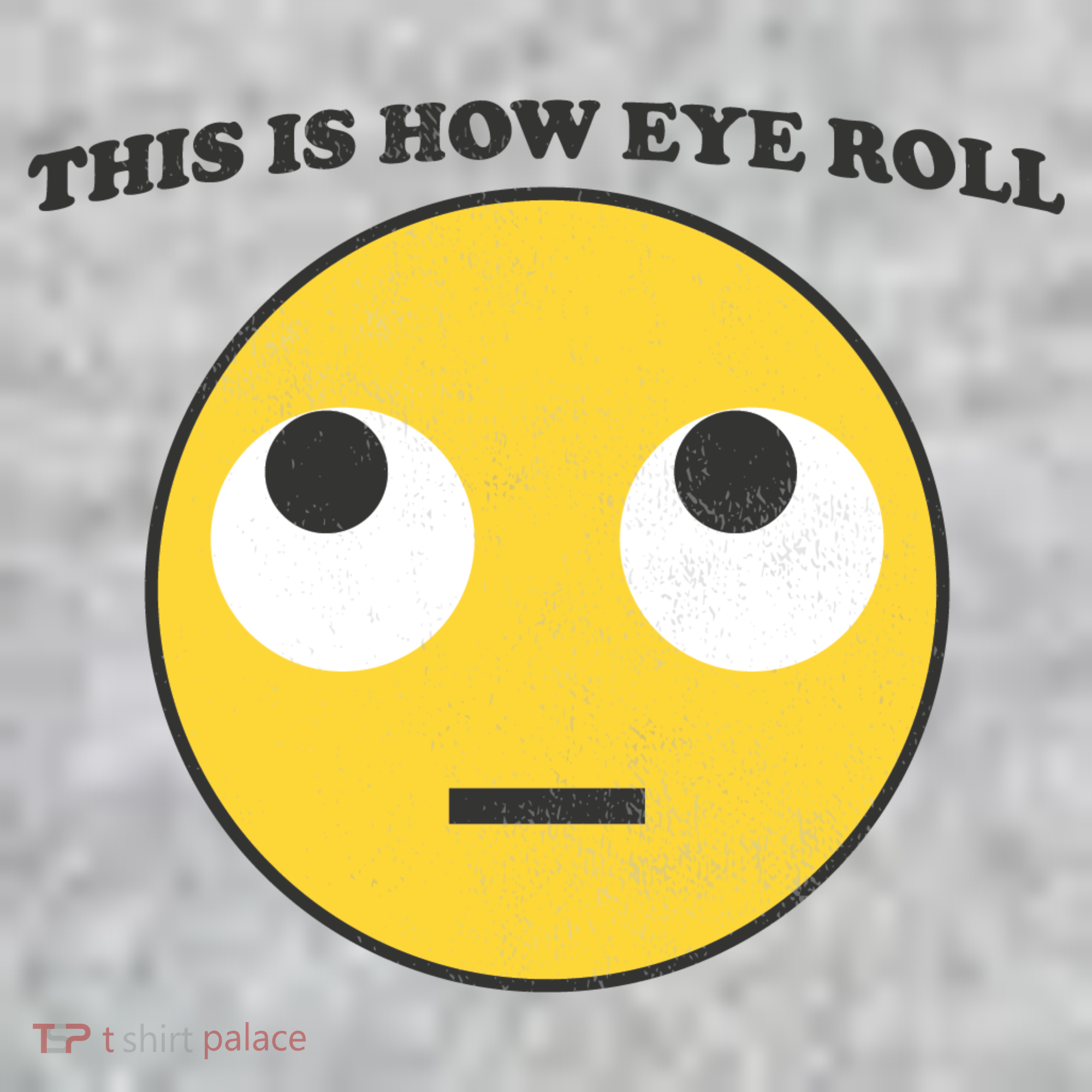 That's How I Roll Eyes Emoji Face The Baniff Cuffed Pom Beanie